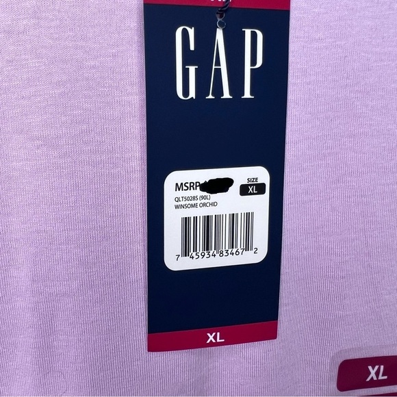Gap Pink Eyelet Sleeve Top Size XL - Picture 4 of 8